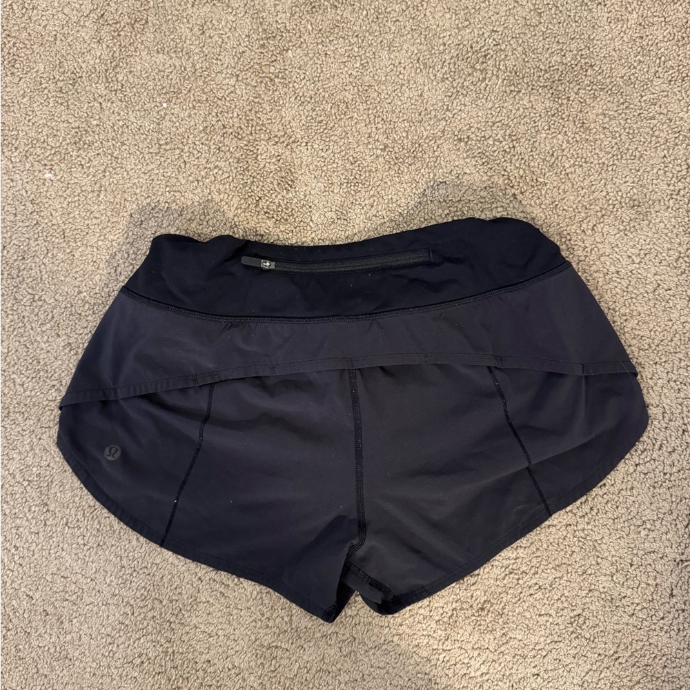 Black lululemon shorts size 6